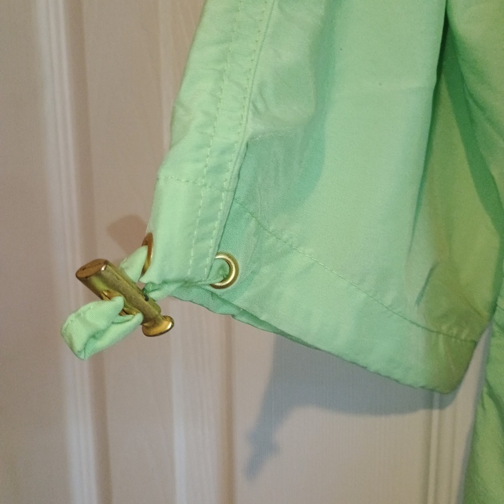 Lilly &‎ Van Light Green Zip Snap Front Jacket Women's XS Adjustable Sleeve - Picture 6 of 14